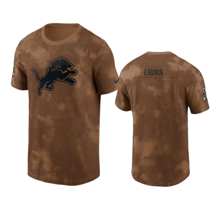 lions brown 2023 salute to service sideline t shirt