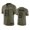 lions calvin johnson olive limited 2022 salute to service jersey