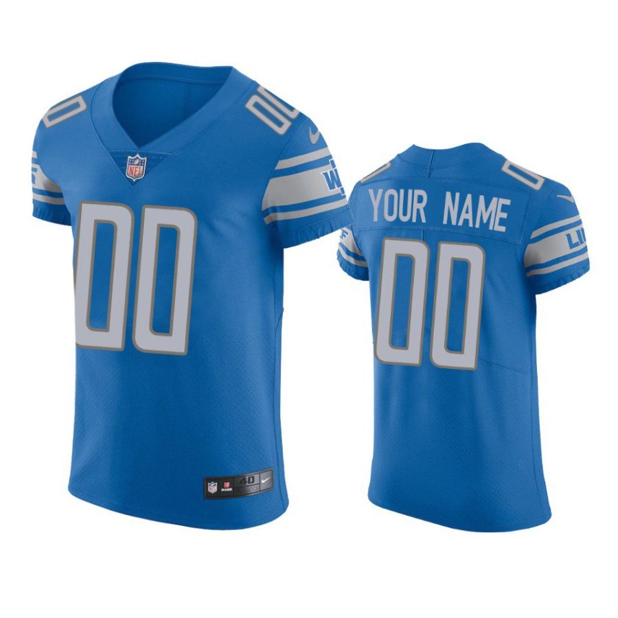 lions custom blue vapor elite jersey