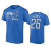 lions jahmyr gibbs blue 2023 nfc north division champions conquer t shirt