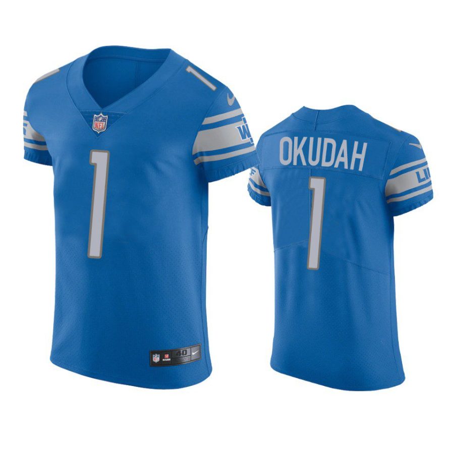 lions jeff okudah blue vapor elite jersey