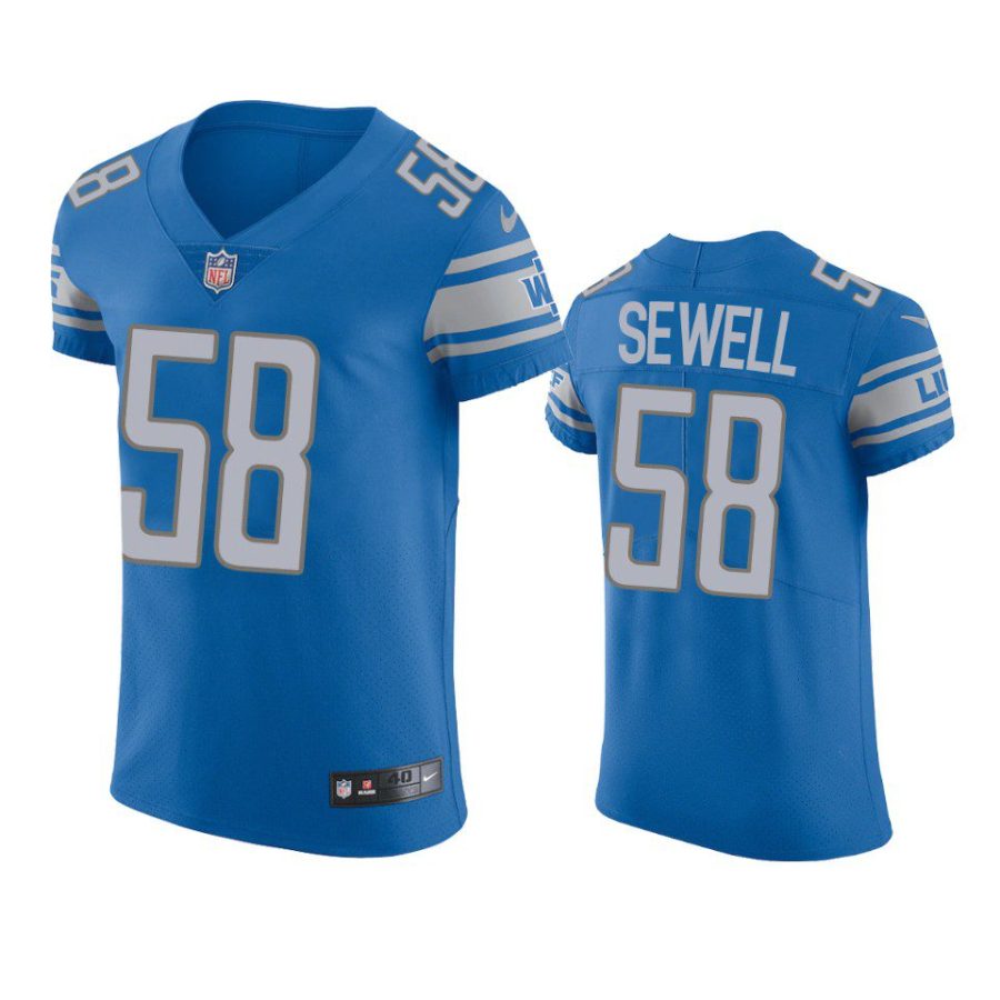 lions penei sewell blue vapor elite jersey