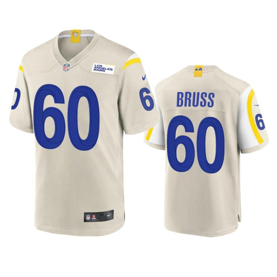 logan bruss rams game bone jersey