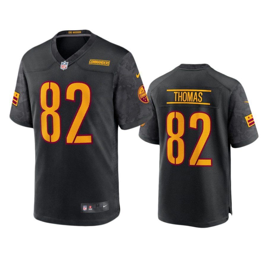 logan thomas commanders black alternate game jersey