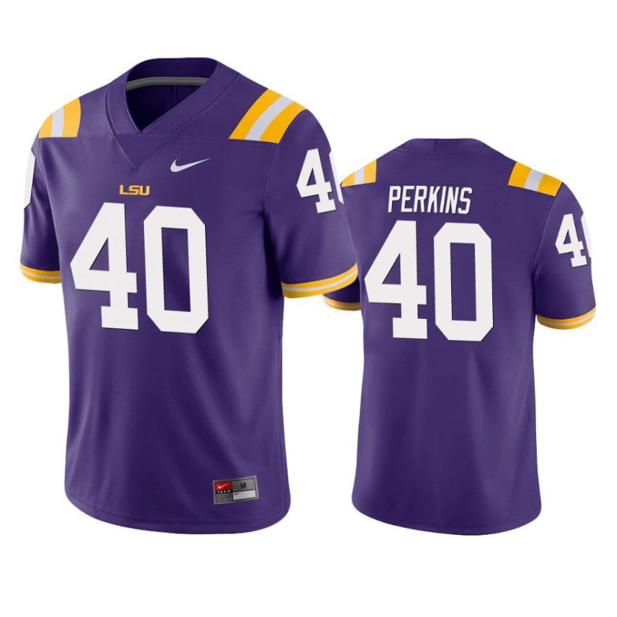 lsu tigers harold perkins purple game jersey