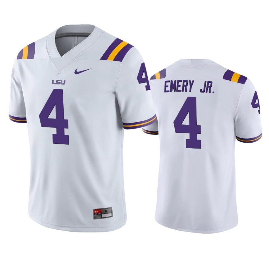 lsu tigers john emery jr. white game jersey