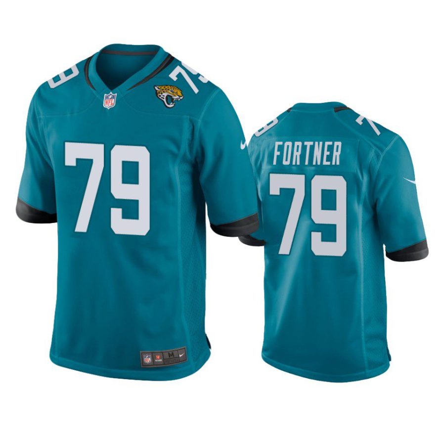 luke fortner jaguars teal game jersey