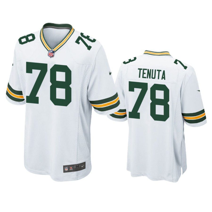 luke tenuta packers game white jersey