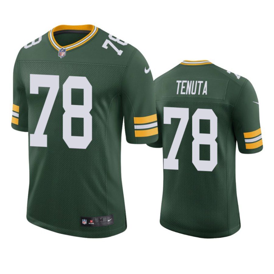 luke tenuta packers vapor limited green jersey