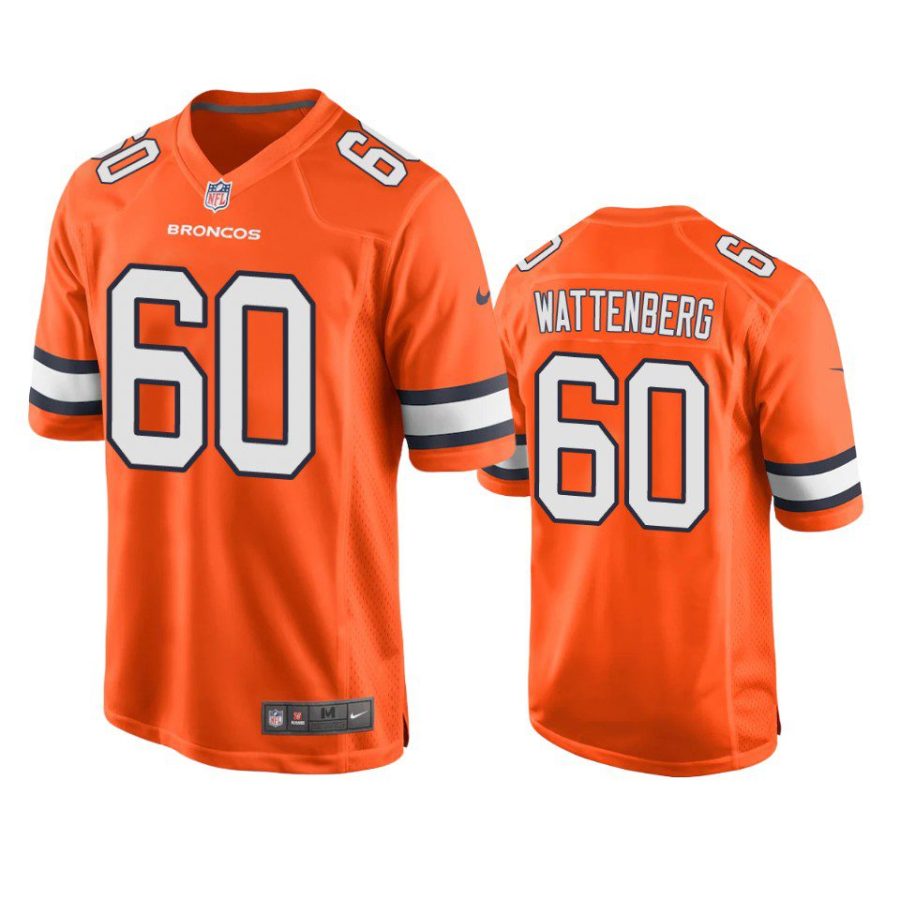 luke wattenberg broncos alternate game orange jersey