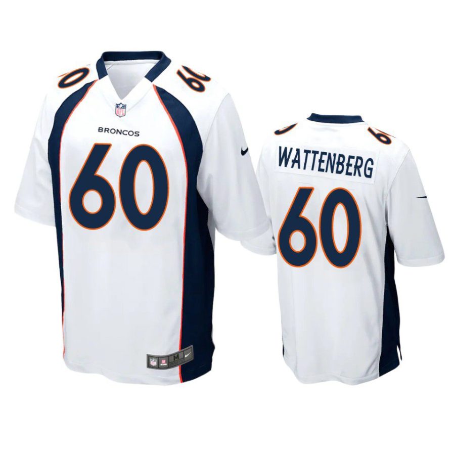 luke wattenberg broncos white game jersey