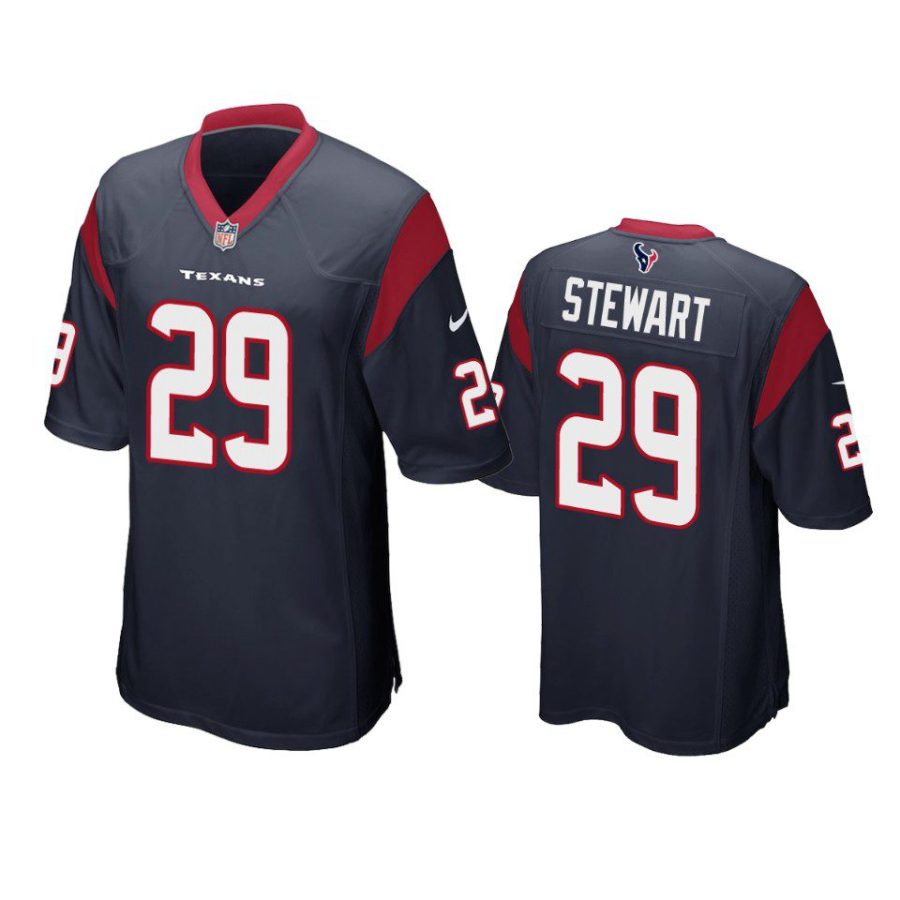 m.j. stewart texans game navy jersey