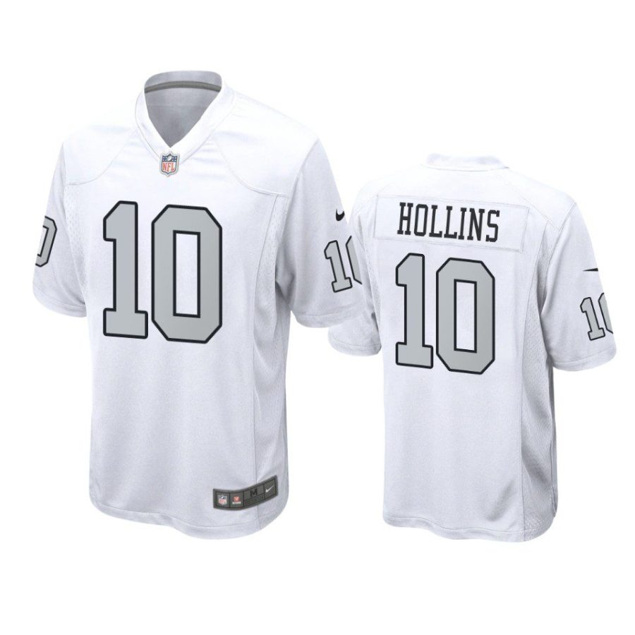 mack hollins raiders white alternate game jersey