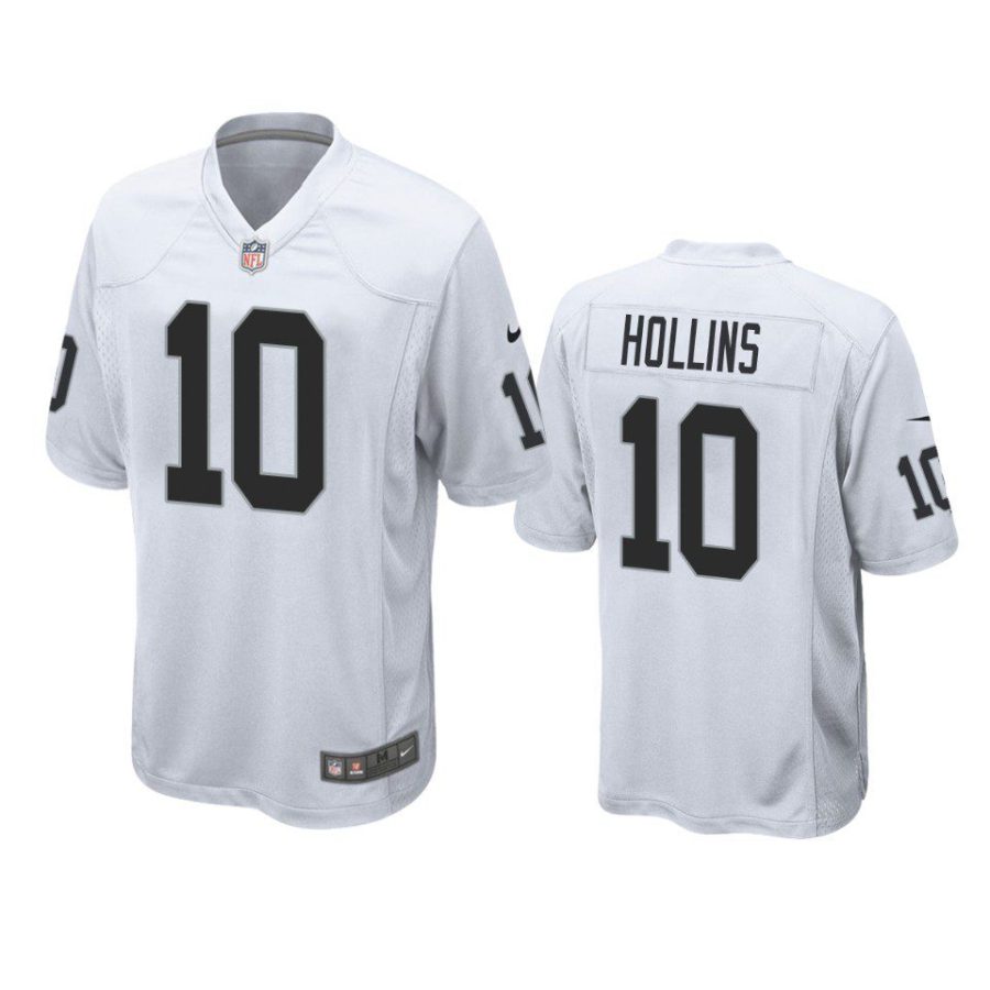 mack hollins raiders white game jersey