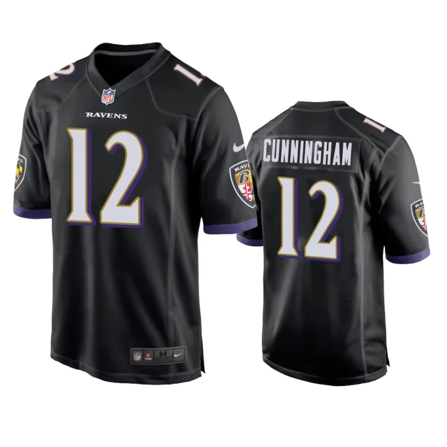 malik cunningham ravens black game jersey