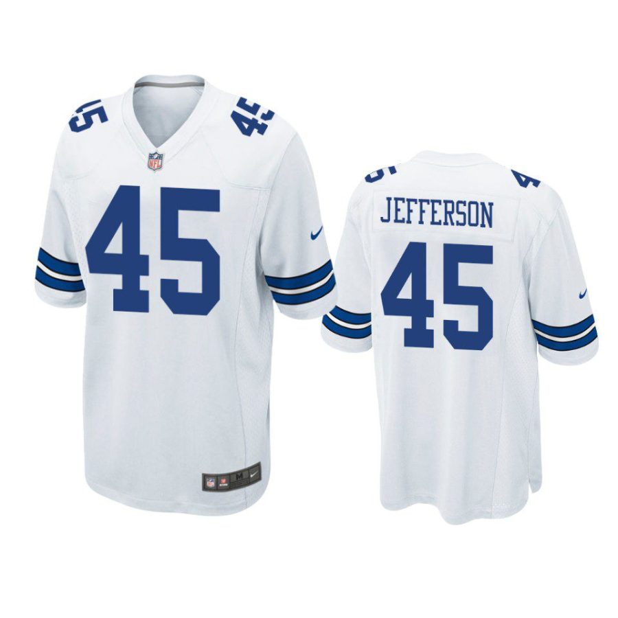 malik jefferson cowboys game white jersey