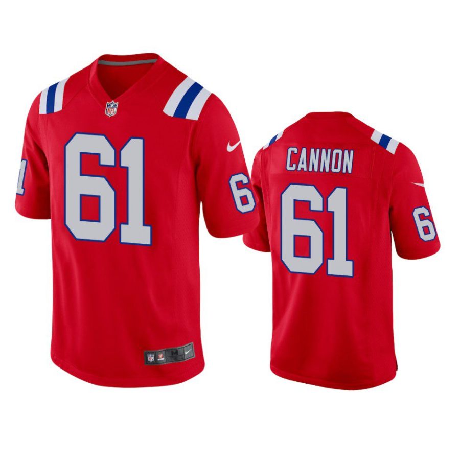 marcus cannon patriots red alternate game jersey