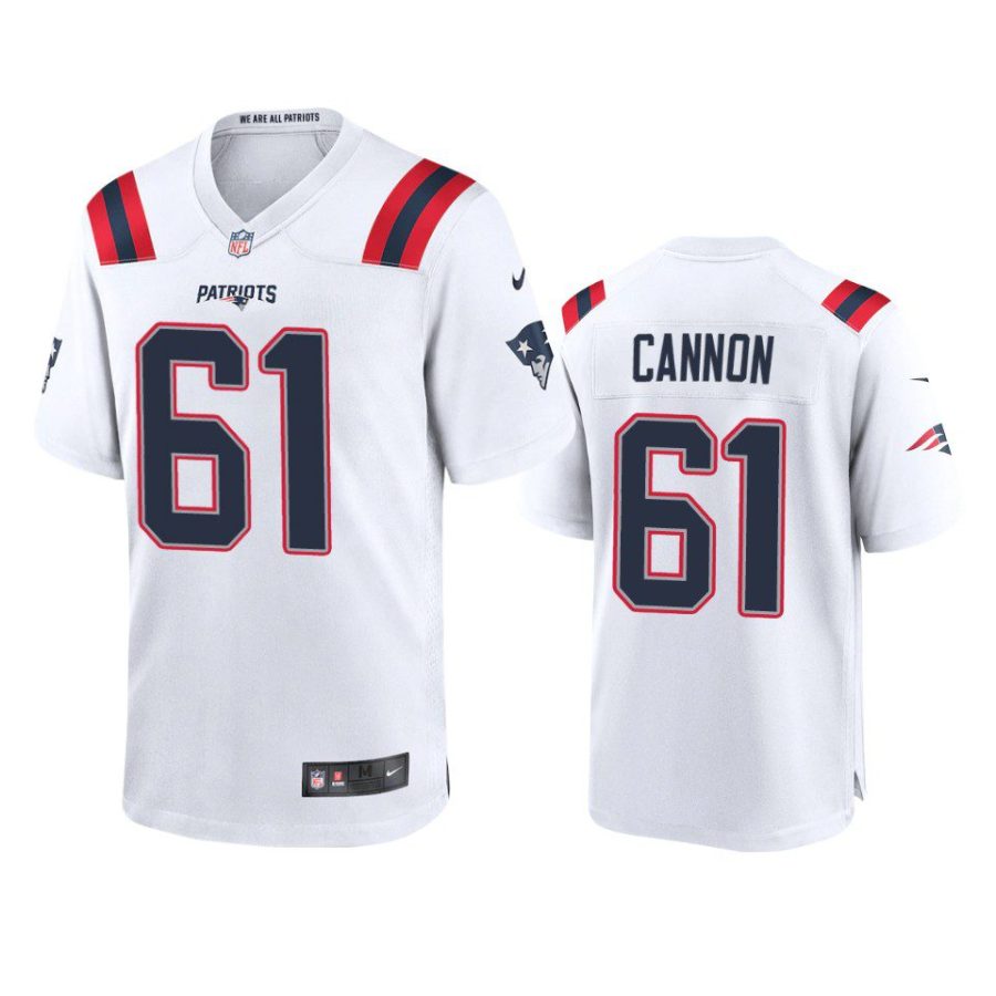 marcus cannon patriots white game jersey