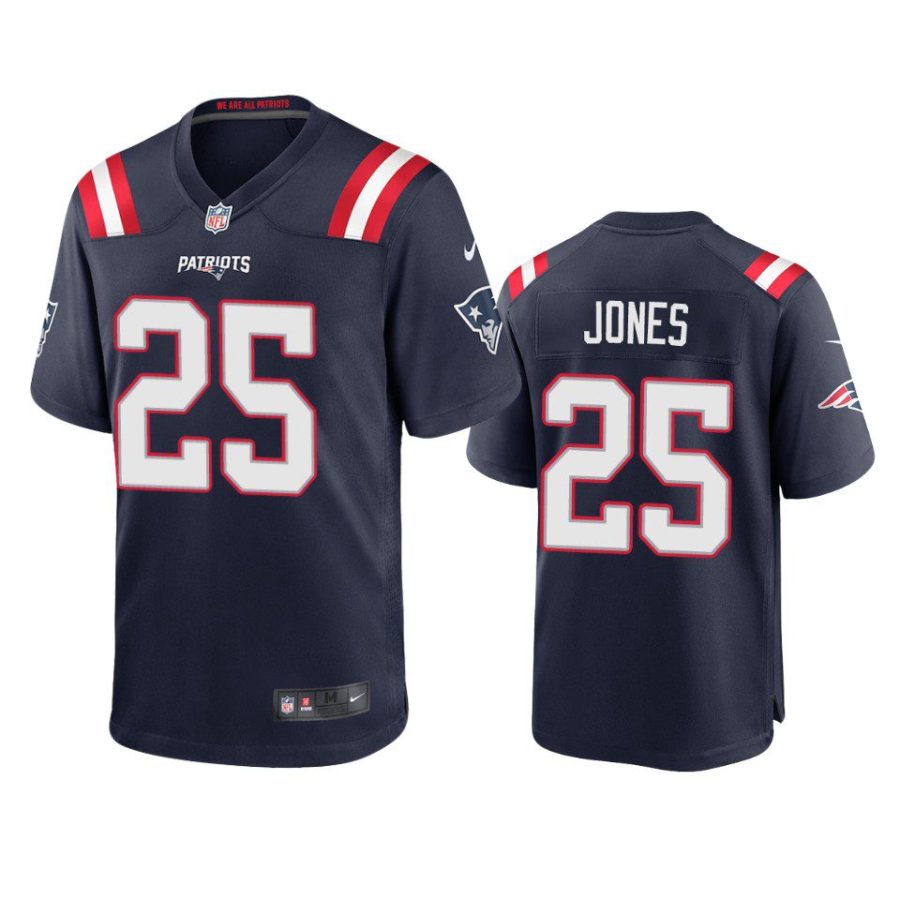 marcus jones patriots game navy jersey