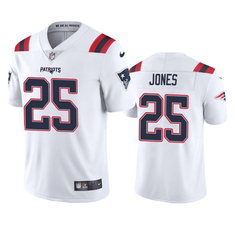 marcus jones patriots vapor limited white jersey