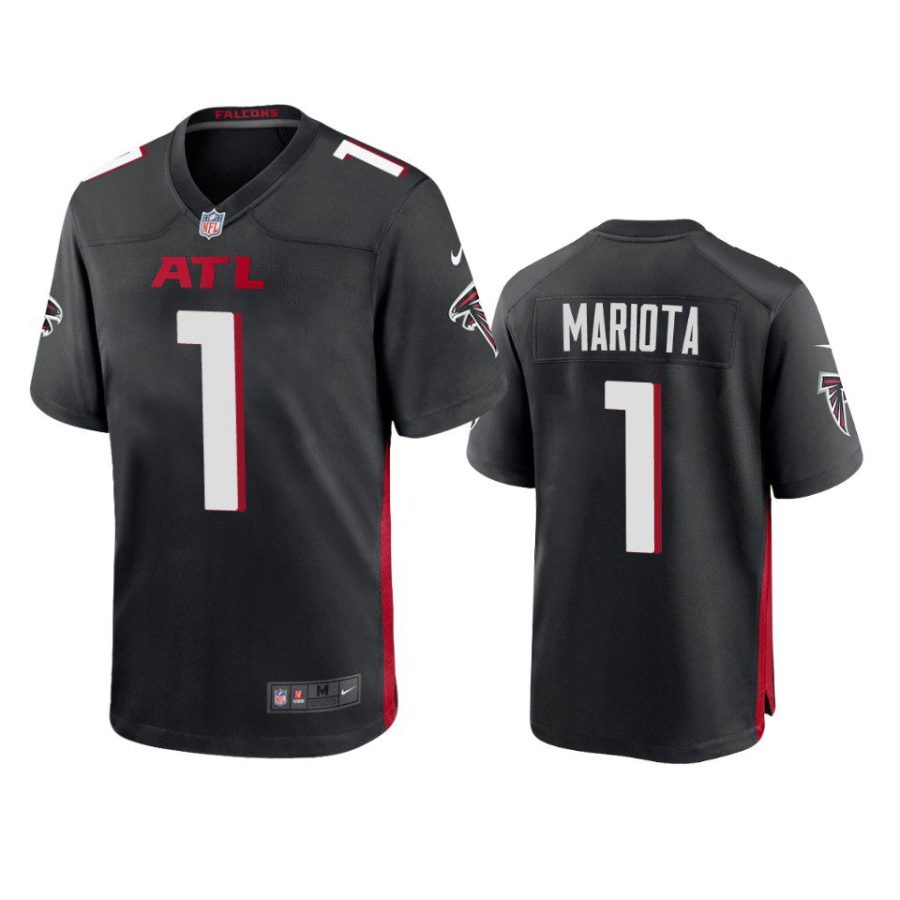 marcus mariota falcons black game jersey