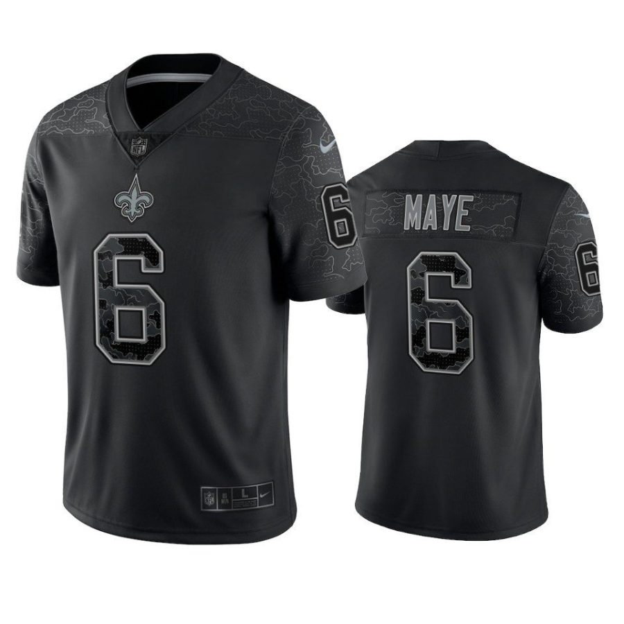 marcus maye saints black reflective limited jersey