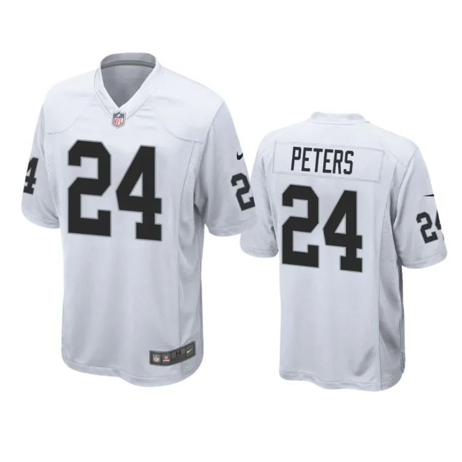 marcus peters raiders white game jersey