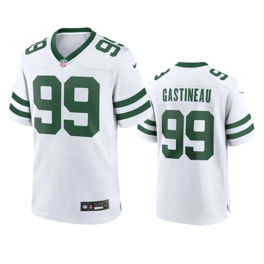 mark gastineau jets white legacy game jersey