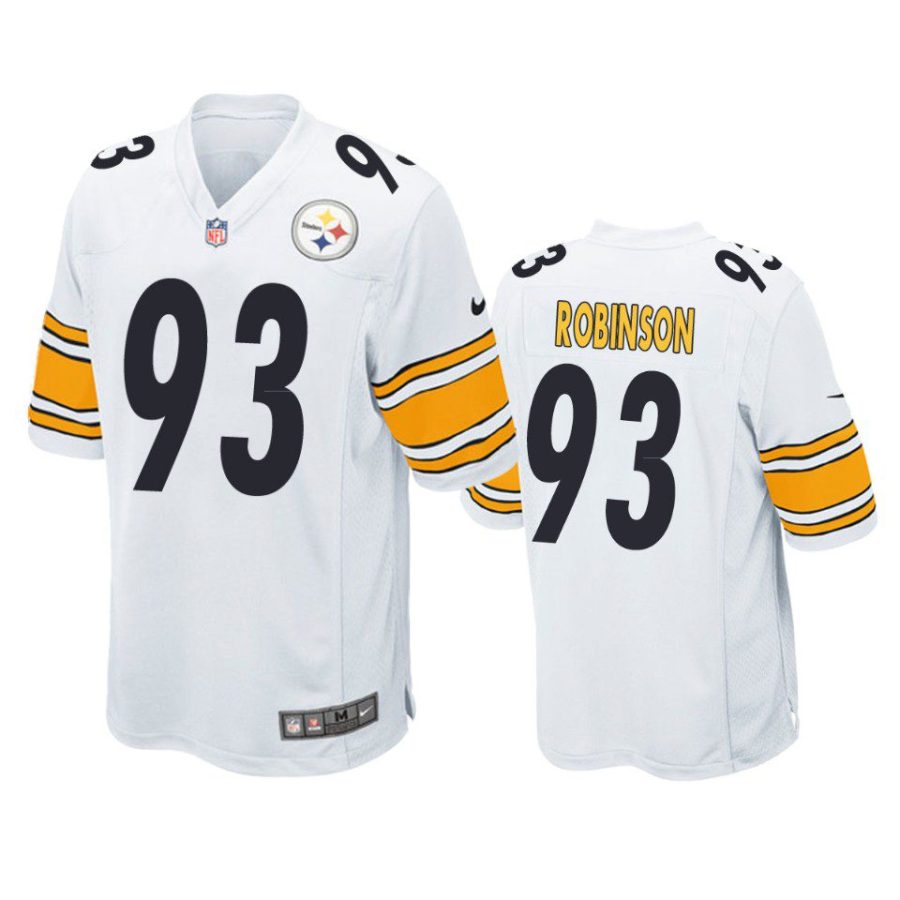 mark robinson steelers white game jersey