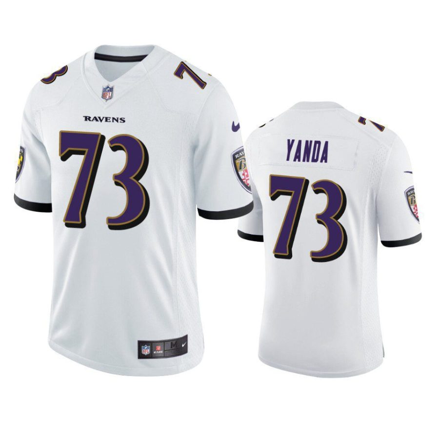 marshal yanda ravens white vapor jersey