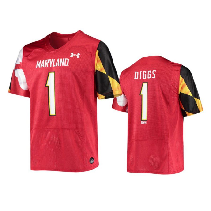 maryland terrapins stefon diggs red replica alumni jersey