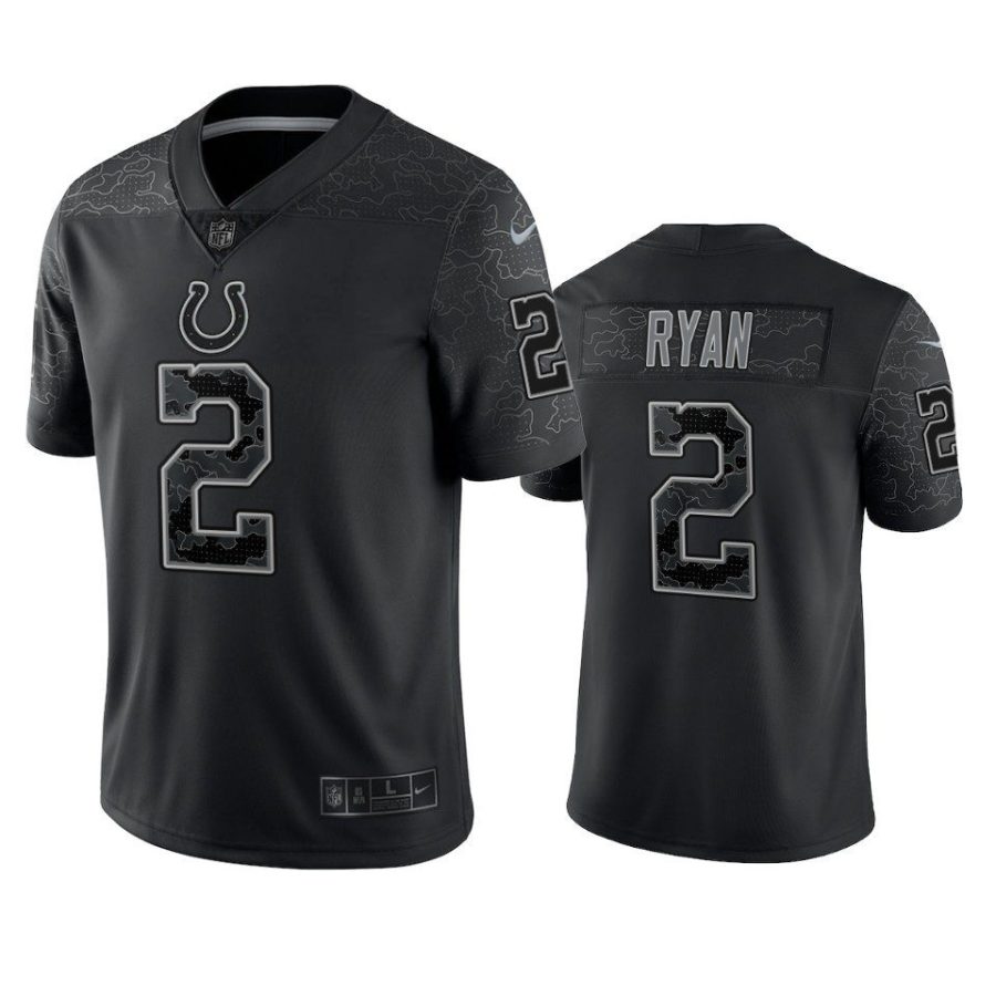 matt ryan colts black reflective limited jersey