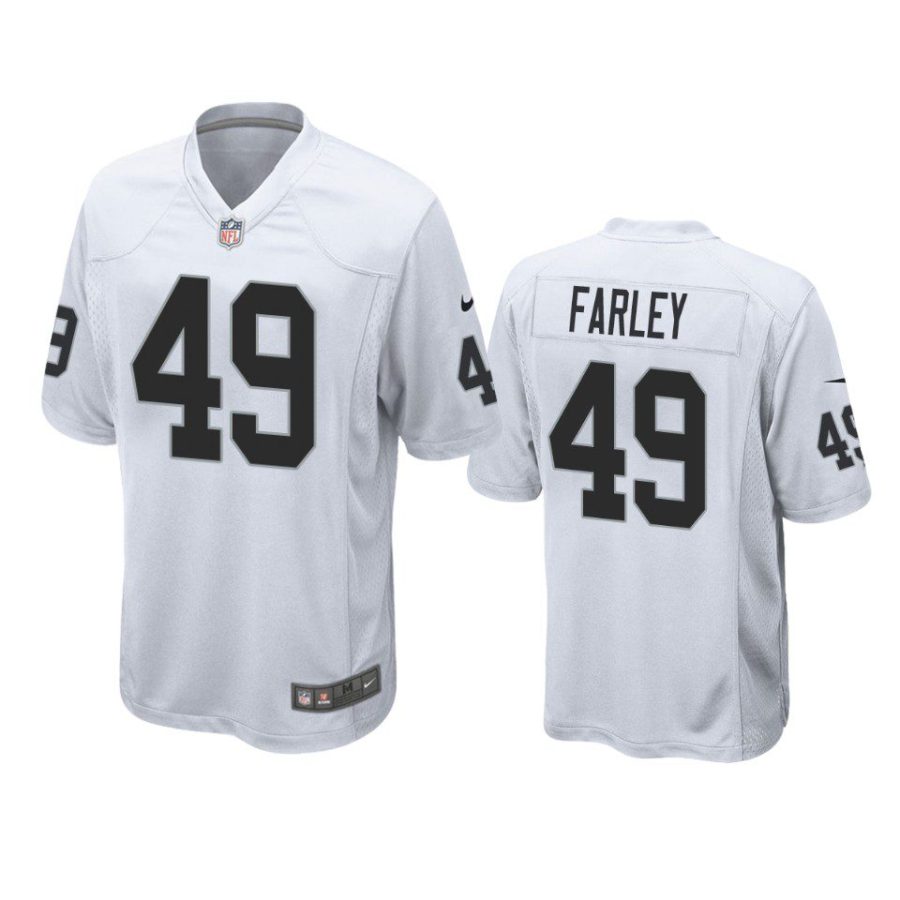 matthias farley raiders white game jersey