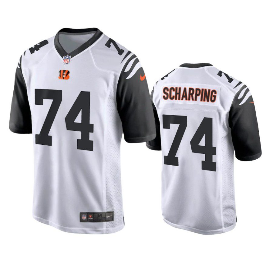 max scharping bengals white alternate game jersey