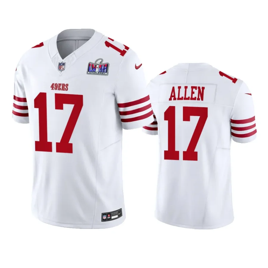 men brandon allen white super bowl lviii vapor fuse jersey