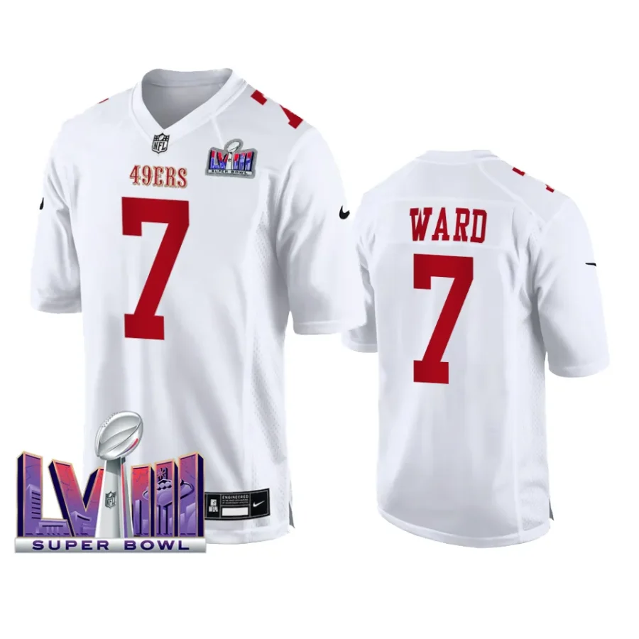 men charvarius ward white super bowl lviii game jersey