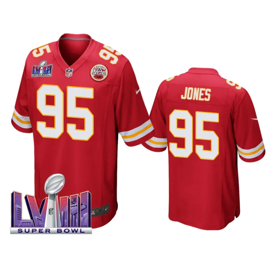 men chris jones red super bowl lviii game jersey