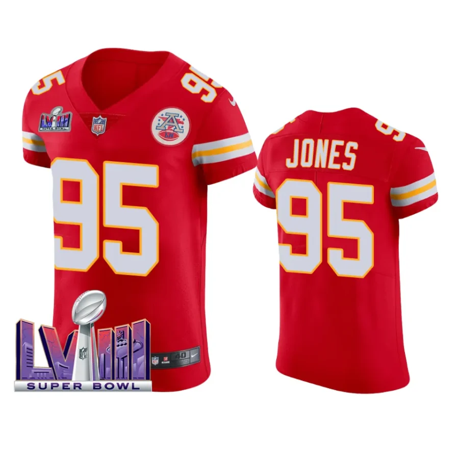 men chris jones red super bowl lviii vapor elite jersey