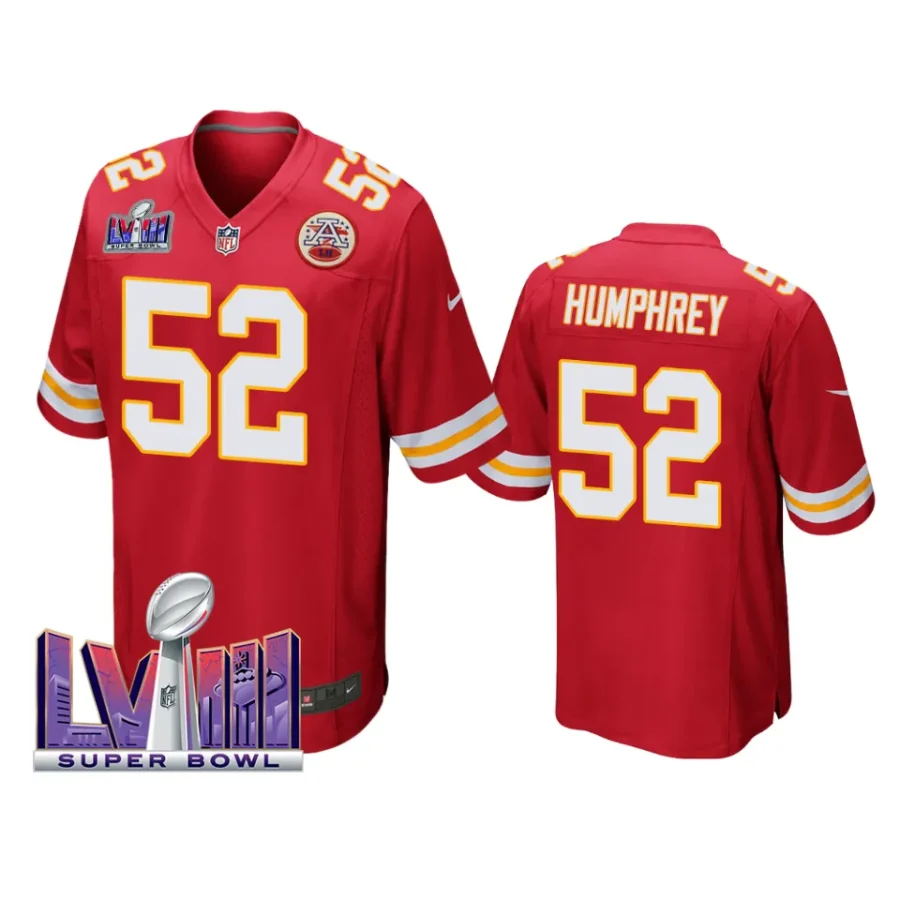 men creed humphrey red super bowl lviii game jersey