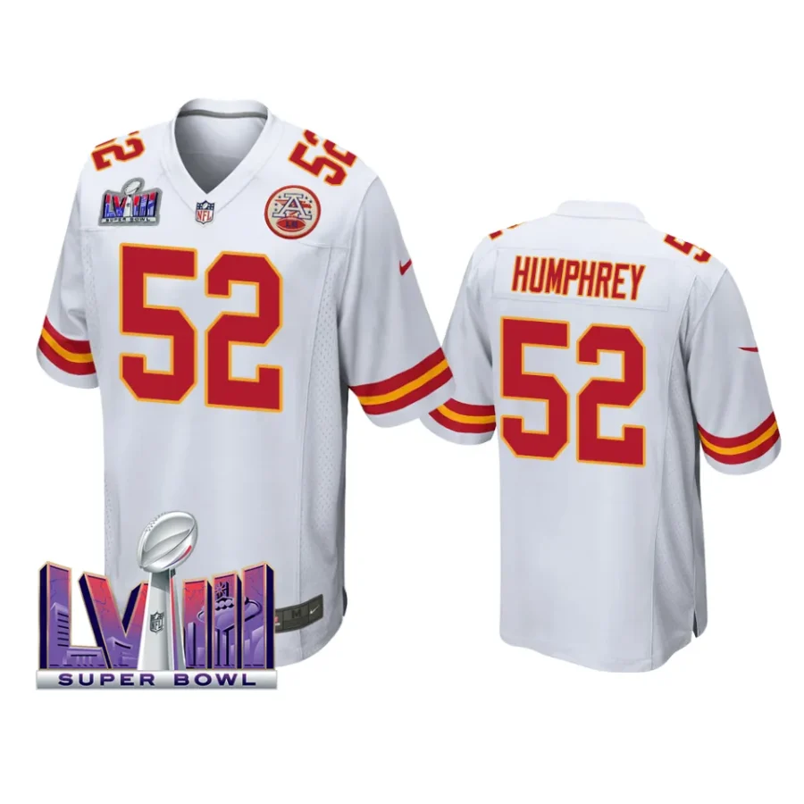 men creed humphrey white super bowl lviii game jersey