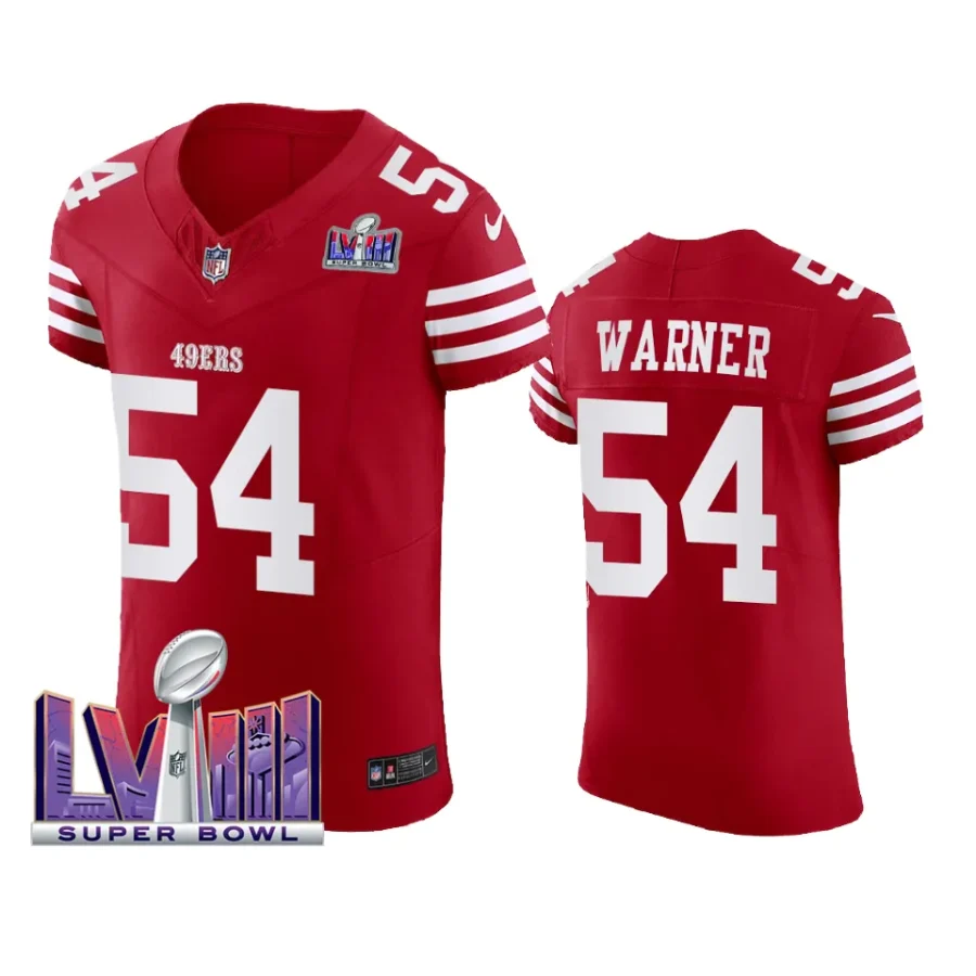 men fred warner scarlet super bowl lviii vapor elite jersey