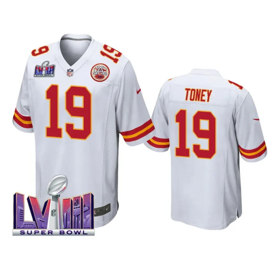 men kadarius toney white super bowl lviii game jersey