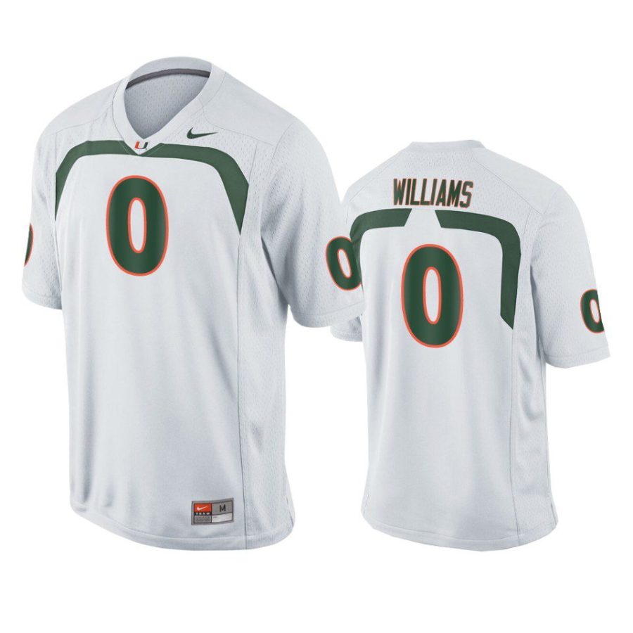 miami hurricanes james williams white game jersey