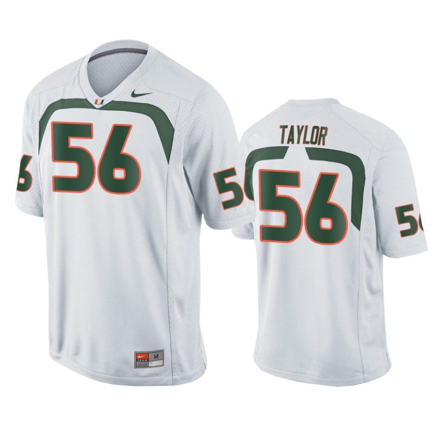 miami hurricanes leonard taylor white game jersey