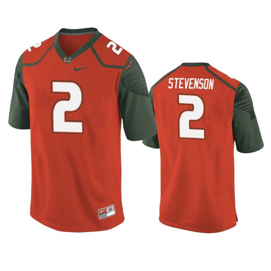 miami hurricanes tyrique stevenson orange game jersey