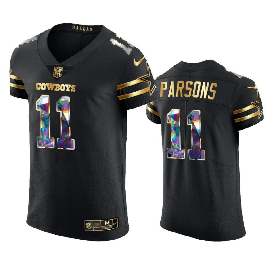 micah parsons cowboys black 2021 nfl defensive rookie of the year golden edition jersey