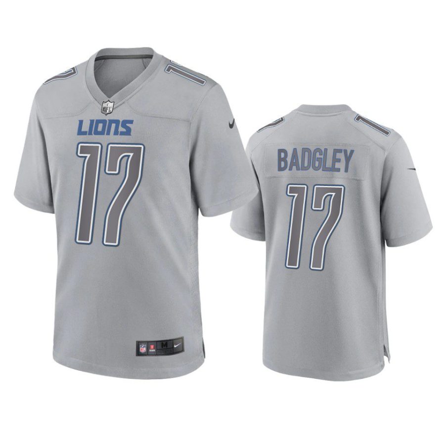 michael badgley lions atmosphere fashion game gray jersey