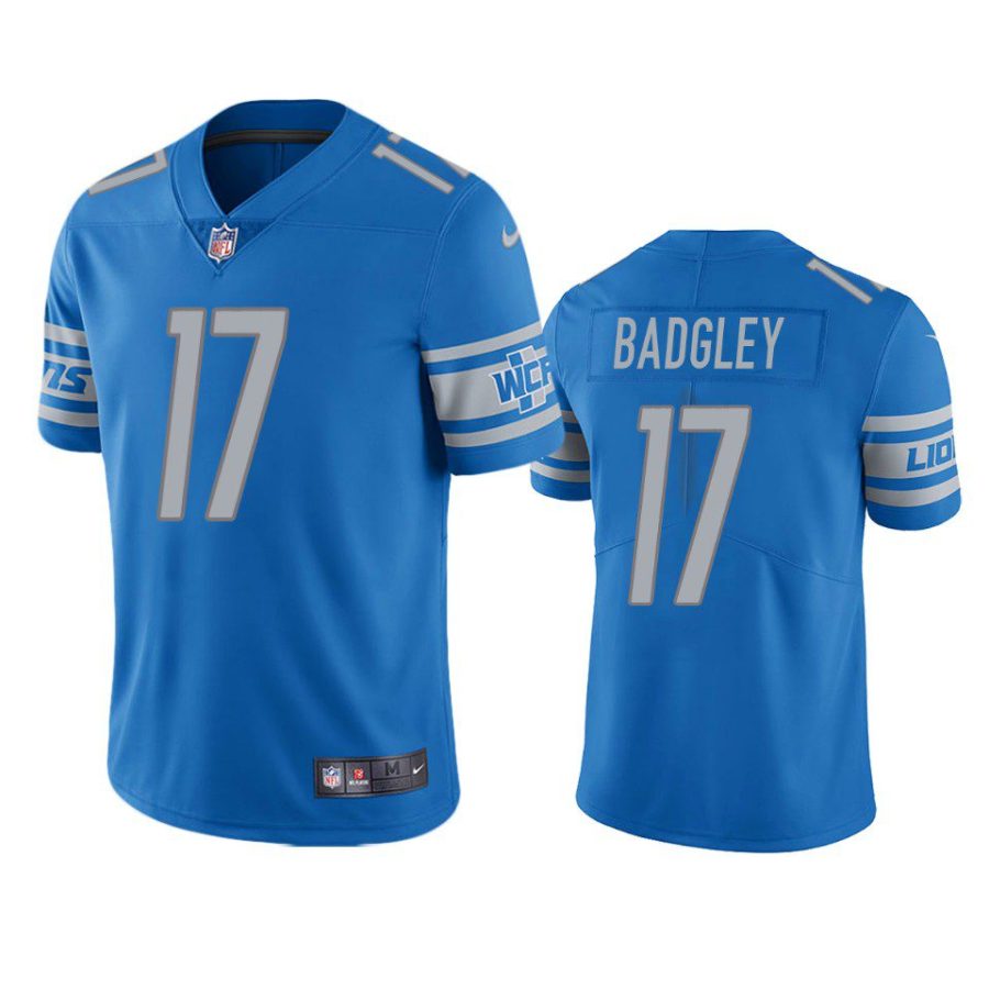 michael badgley lions light blue vapor limited jersey