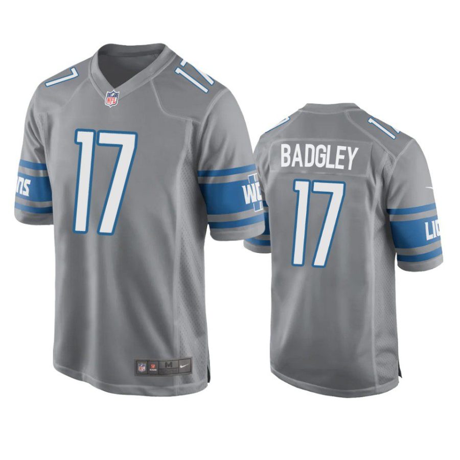 michael badgley lions silver game jersey