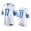 michael badgley lions white game jersey